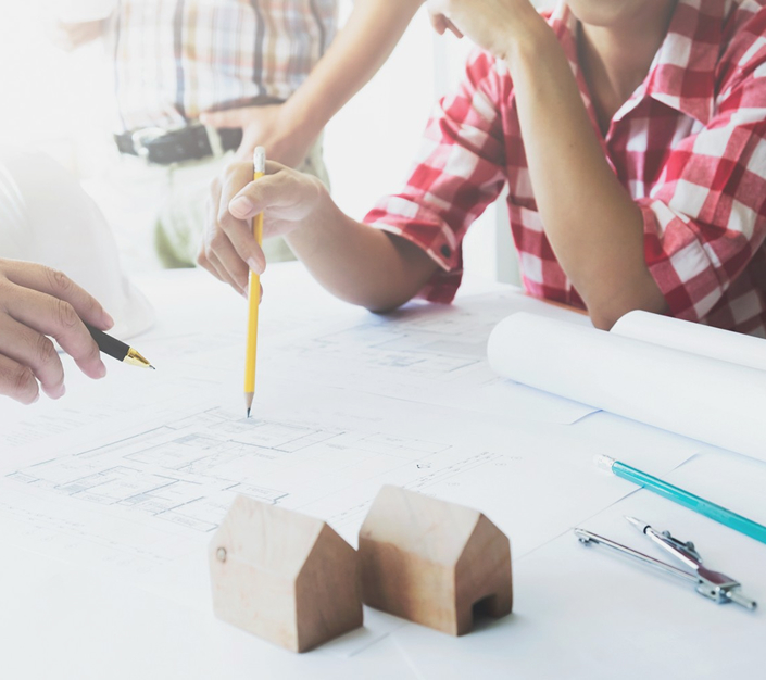 The three main phases of home construction